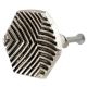 Hexagon Antique Silver Aluminium Cabinet Knob